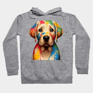 Colorful Canine Chaos: Labrador Retriever Hoodie